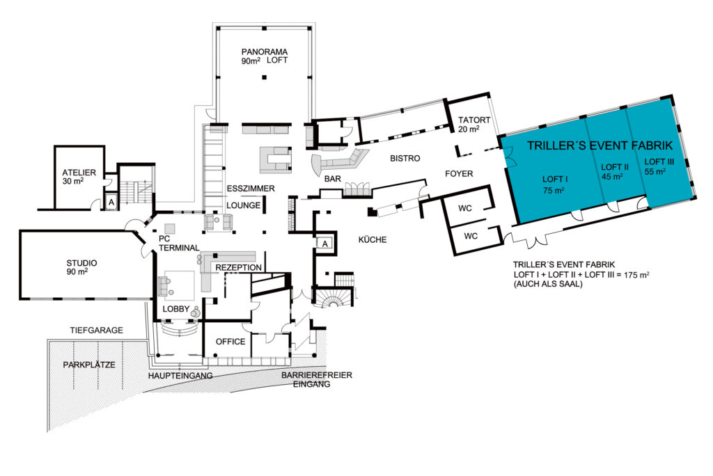 TRILLERS EVENTFABRIK LOFT 1-3 | HOTEL AM TRILLER SAARBRÜCKEN