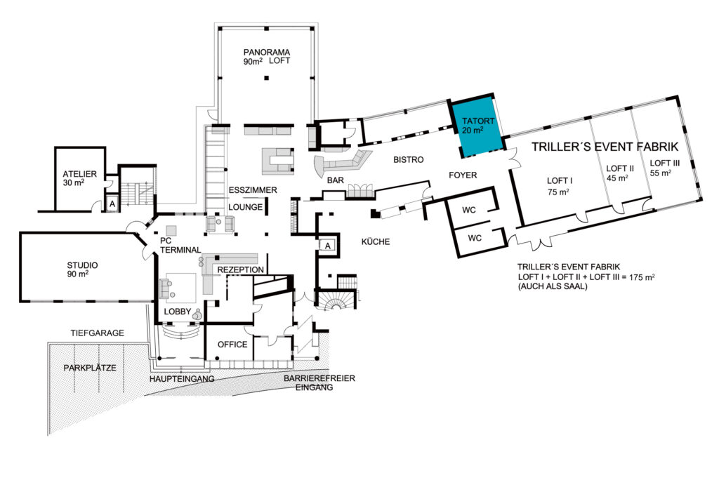 GRUNDRISS EVENTFABRY TATOR | HOTEL AM TRILLER SAARBRÜCKEN