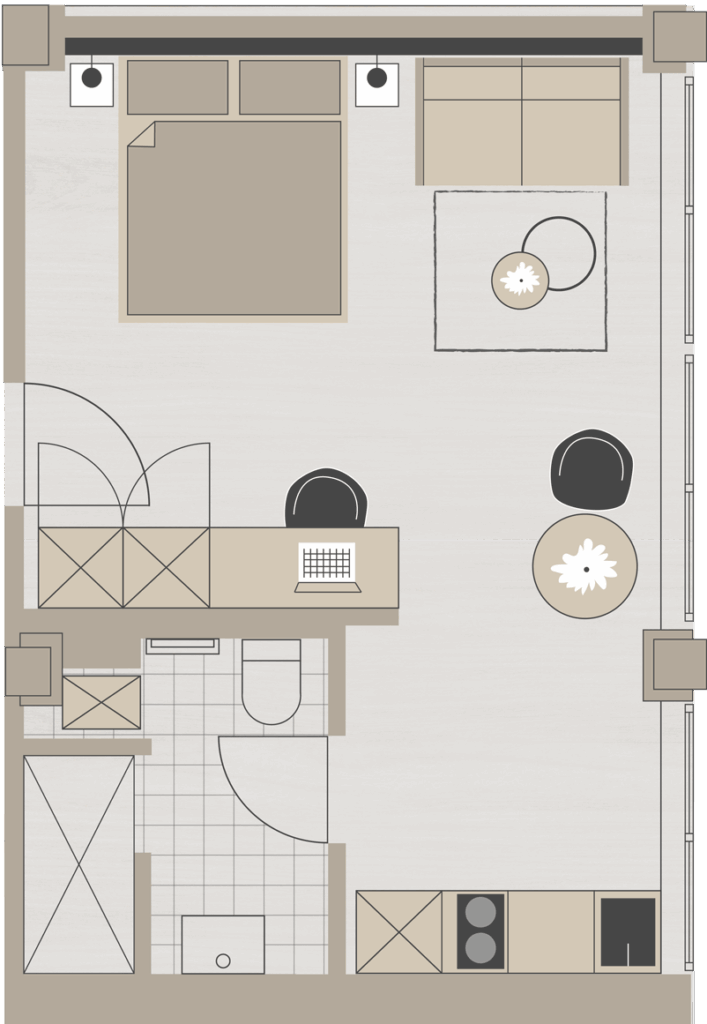 STUDIO M GRUNDRISS RECHTS | HOTEL AM TRILLER SAARBRÜCKEN